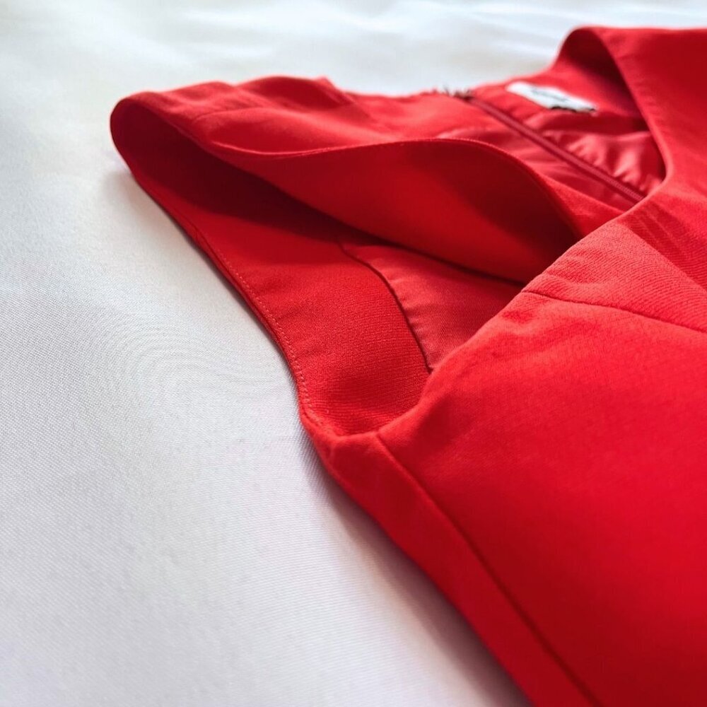 OPENING CEREMONY RED SLEEVELESS FAUX WRAP BLAZER DRESS - S - Picture 11 of 13